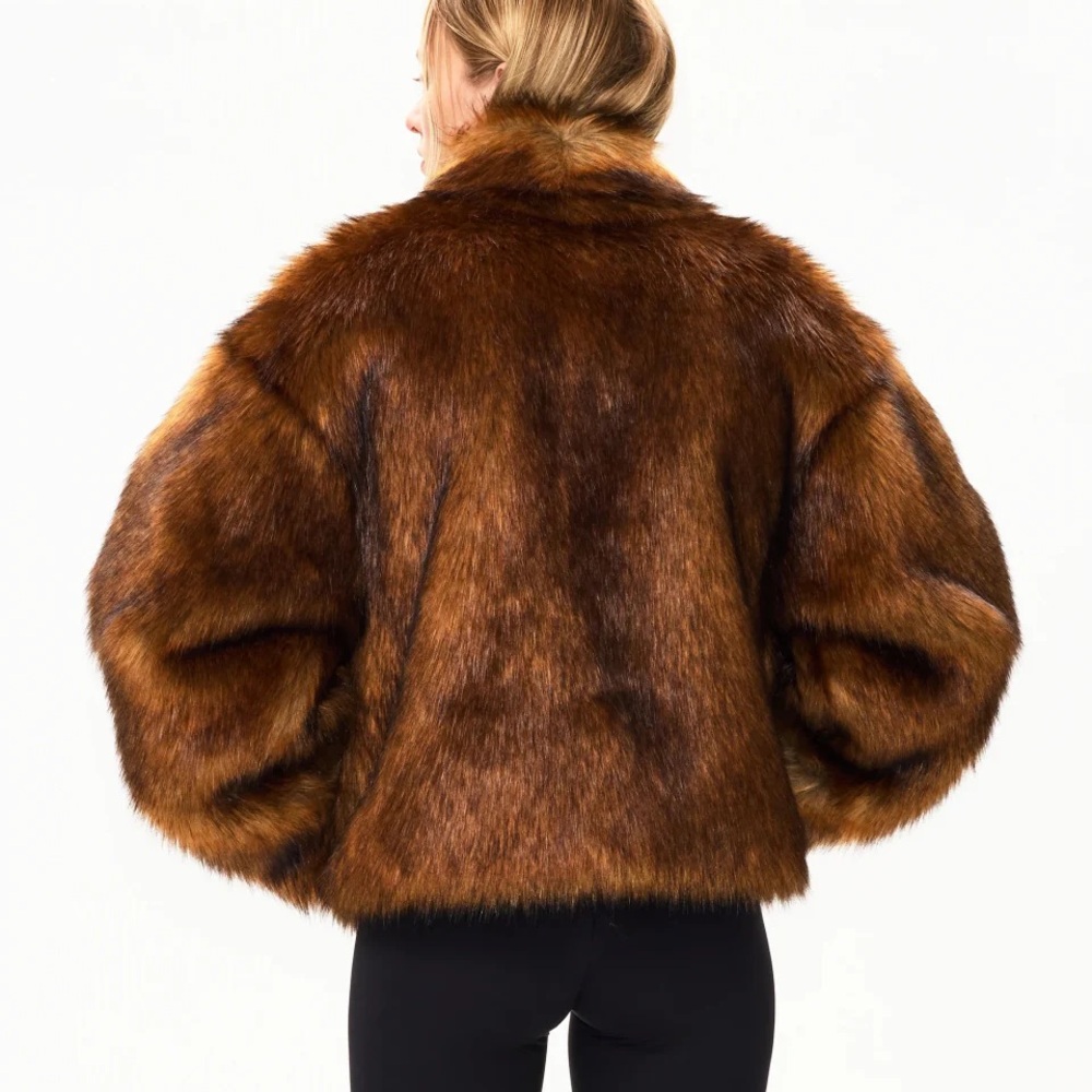 NWT KHY FAUX FUR JACKET IN CEDAR - Picture 6 of 10